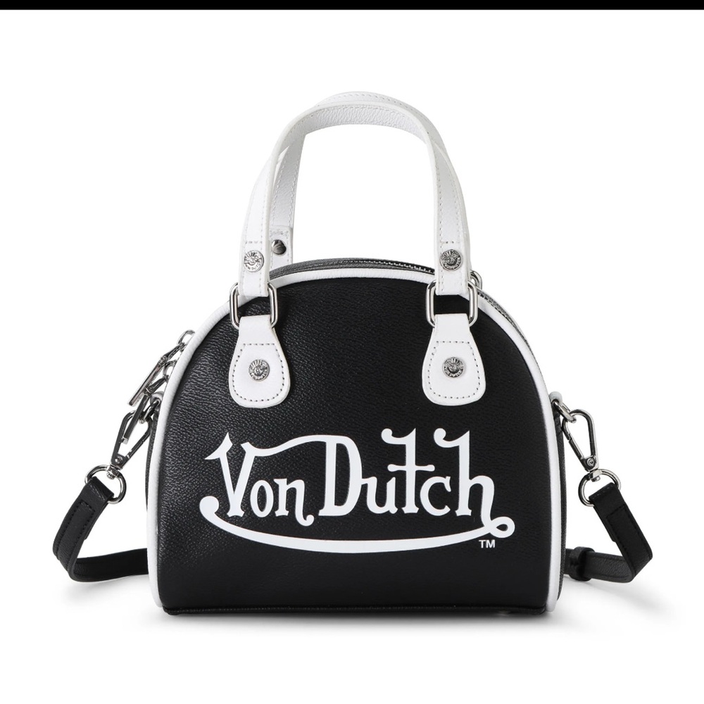 Von Dutch Black and Yellow Winged Mini Bag - Picture 3 of 5
